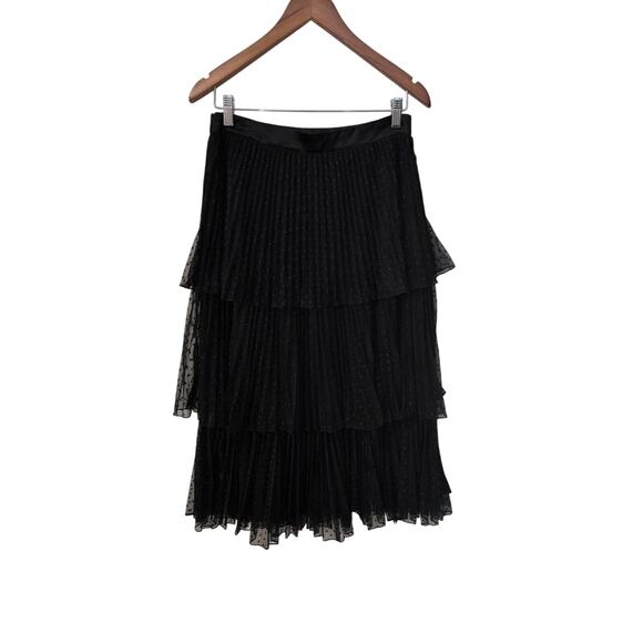 Intermix Black Lace Tiered Maxi Skirt – Size 6 - Picture 3 of 4